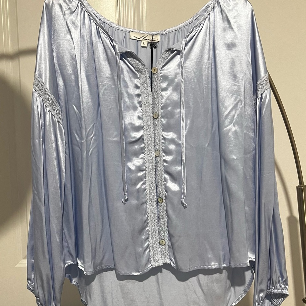 RED HAUTE Satin Blouse - NWT